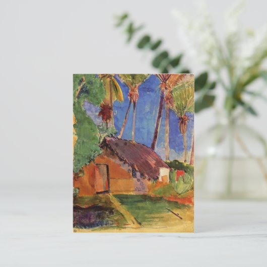 「手のひらの下の草庵」 - Paul Gauguin ポストカード (スタンド正面)