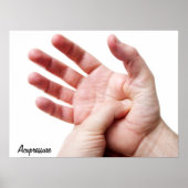 手のひらの指圧 ポスター (正面)