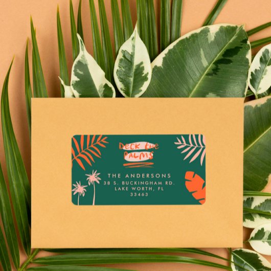 手のひらの明るいクリスマスを飾る ラベル