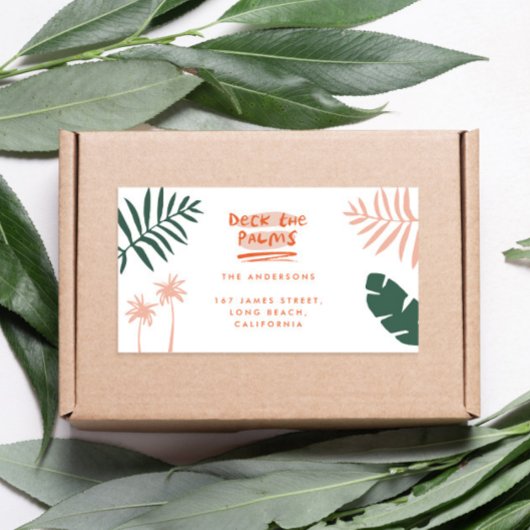 手のひらの明るいクリスマスを飾る ラベル