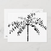 手のひらの木のスケッチ ポストカード (正面/裏面)