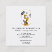 *~*手のひらの水のつぼ葉で水を浴びる女神 スクエア名刺 (裏面)