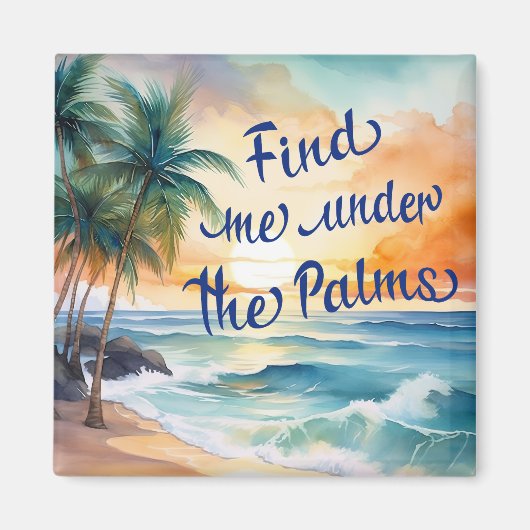 手のひらの磁石の下で私を見つける マグネット (正面)