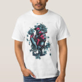 手のひらの血を流す素晴らしいベクトルTシャツデザイン Tシャツ (正面)