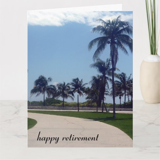 手のひらの退職経路が大きい カード (正面)