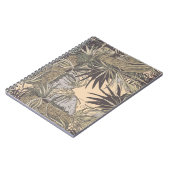 手のひらの、明る葉いパターン、tを使用したシームレスなパターン ノートブック (左側)