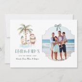 手のひらをデッキに置く | おもしろいのクリスマスフォト シーズンカード (正面)