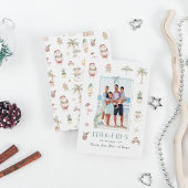 手のひらをデッキに置く | おもしろいのクリスマスフォト シーズンカード