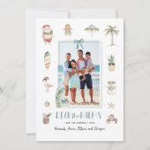 手のひらをデッキに置く | おもしろいのクリスマスフォト シーズンカード (正面)