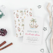 手のひらをデッキに置く | おもしろい熱帯クリスマスルアウ(ハワイ式宴会) 招待状