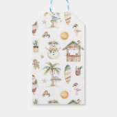 手のひらをデッキに置く | おもしろい熱帯クリスマス ギフトタグ (裏面)