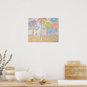 手のひらカラフルプリント ポスター (キッチン)