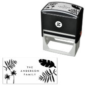 手のひらクリスマストロピカルデザインをデッキリモダンング セルフインキングスタンプ (インサイチュ)