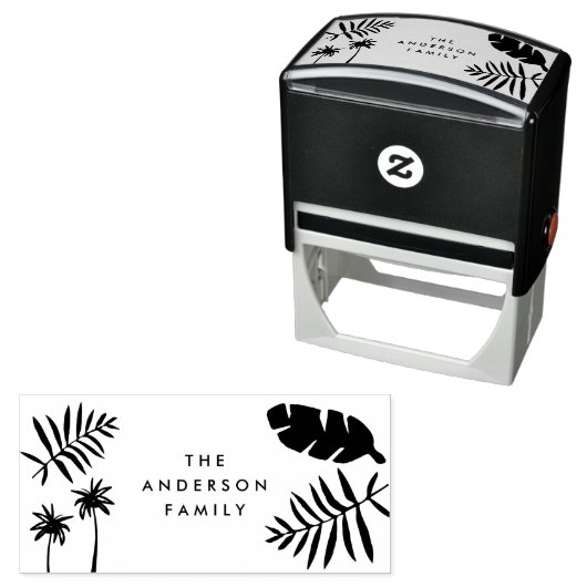 手のひらクリスマストロピカルデザインをデッキリモダンング セルフインキングスタンプ (インサイチュ)