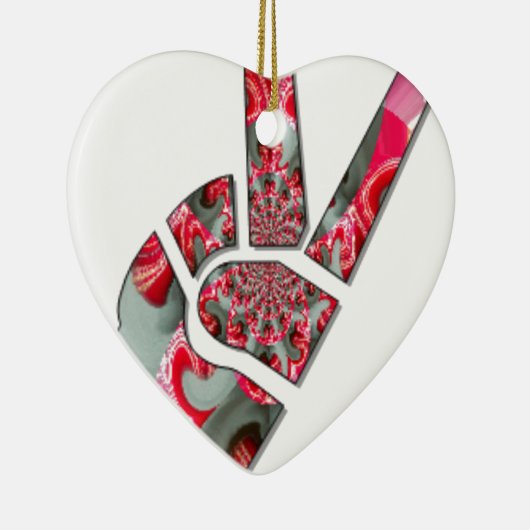 手のひらサイン セラミックオーナメント (右)
