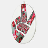 手のひらサイン セラミックオーナメント (左)