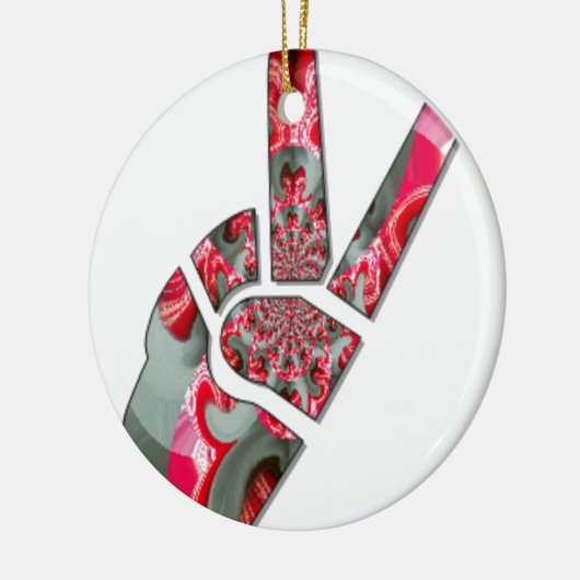 手のひらサイン セラミックオーナメント (左)