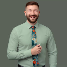 手のひらタイ色彩の鮮やかフローラ ネクタイ