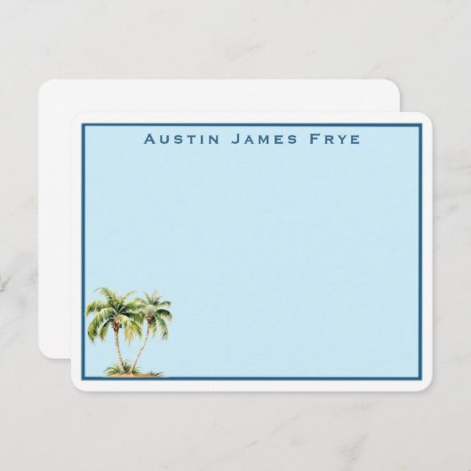 手のひらパーソナライズされた木縁ど文具ノートカード ノートカード (正面/裏面)