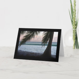 手のひらビーチシーンカード カード