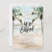 手のひらビーチ我々は我々が駆け落ちした招待の結び目を結んだ 招待状 (正面)