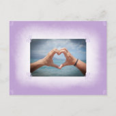 手のひらビーチ水の色の写真の日付を保存 案内ポストカード (裏面)