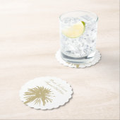 手のひらフォーマルの豪華なビーチ結婚式コースター ペーパーコースター (インサイチュ)