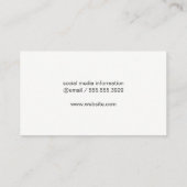 手のひらモダンの葉パターン 名刺 (裏面)