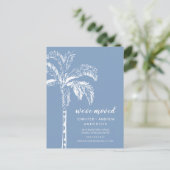 手のひらモダンツリーの移動発表 案内ポストカード (スタンド正面)