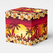手のひら付きの熱帯の夕日 フェイバーボックス (正面サイド)