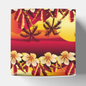 手のひら付きの熱帯の夕日 フェイバーボックス (上部)