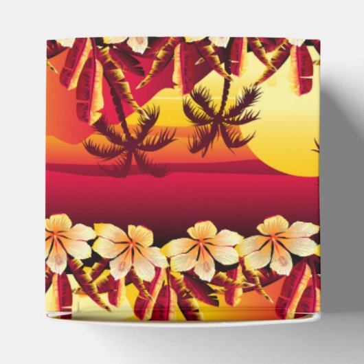 手のひら付きの熱帯の夕日 フェイバーボックス (上部)