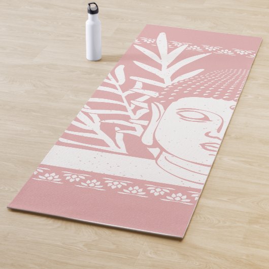 手のひら付き仏頭 – バラ+雪ヨガマット ヨガマット (インサイチュ)