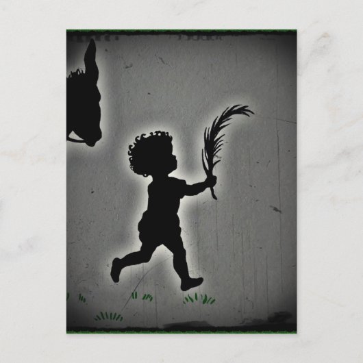 手のひら付き小僧 ポストカード (正面)