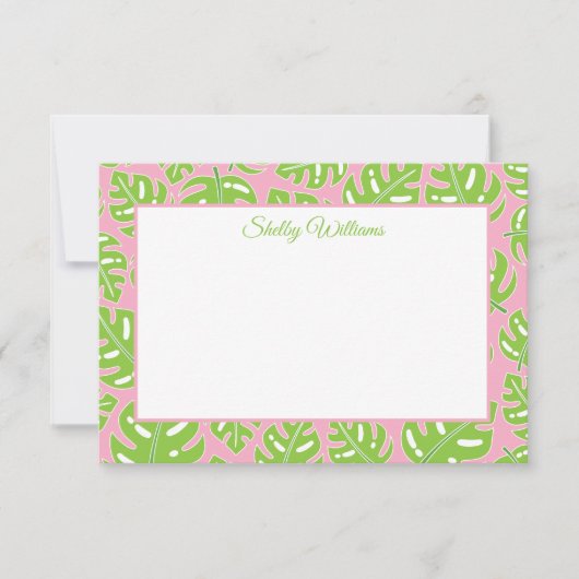 手のひら名門私立校風ののノートカパーソナライズされたード サンキューカード (正面)