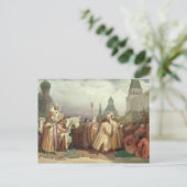 手のひら日曜日の行列 ポストカード (スタンド正面)