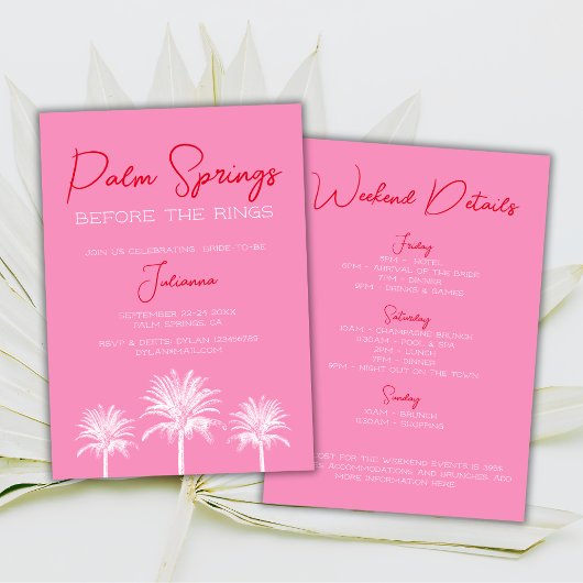 手のひら春の前にリングや輪バチェロレッテ週末 招待状