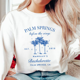 手のひら春の前にリングや輪ブルーバチェロレッテ スウェットシャツ