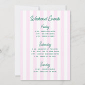 手のひら春の前のリングや輪バチェロレッテ 招待状 (裏面)