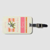 手のひら春の前のリングや輪-レトロバチェロレッテ ラゲッジタグ (正面横)