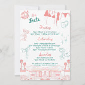 手のひら春の前のリングや輪 招待状 (裏面)