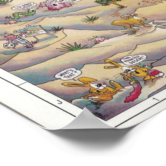 手のひら春の地図 ポスター (角)