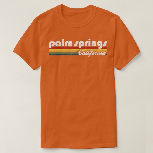 手のひら春カリフォルニアヴィンテージ70s 80sレトロスタイル tシャツ (デザイン正面)