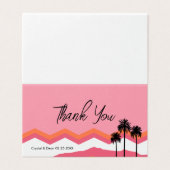 手のひら春モダンありがとう折りたたみカード (外部フラット)