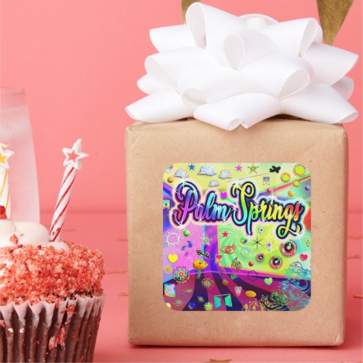 手のひら春「エネルクールギー」シール スクエアシール (パーティー)