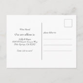 手のひら春、カリフォルニアポストカード ポストカード (裏面)