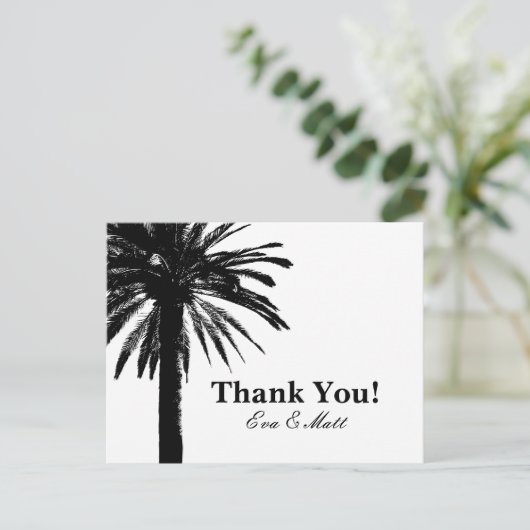 手のひら結婚の木の画像を持つカードに感謝 ポストカード (スタンド正面)