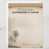 手のひら結婚の歓迎レターヘッド (正面/裏面)