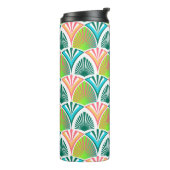 手のひら葉と花の幾何学模様 タンブラー (回転左)