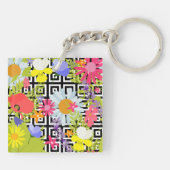 手のひら葉と花 キーホルダー (裏面)